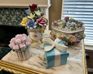 Tiffany & Co porcelain box & Museum of Jewlery pieces