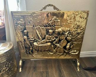 English fireplace screen