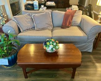 Very comfy slip covered sofa
