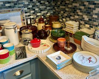 Very nice collection of canister sets & other dishes