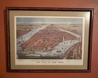 Framed New York print