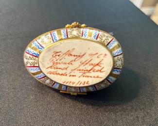 Tiffany & Co. Private Stock Handpainted egg shaped trinket box