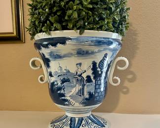 Gorgeous Delft Blue Decorative Urn