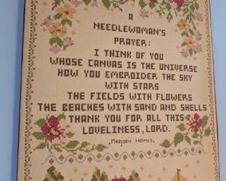 tons of various needlepoint artwork