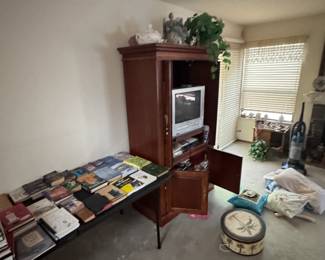 books, tv, furniture