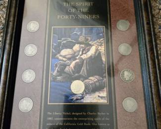 Framed Coins "The Spirit of the Forty-Niners"