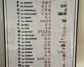 Framed Poster of The Atomic Alphabet by Chris Burden