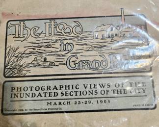 Antique Book "The Flood in Grand Rapids - Photographic Views of the Inundated Sections of the City" c. 1904