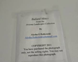Arizona Lanedscapes Collection Photograph by Alysha G. Rutkowski, c. 2011 - Framed & Matted