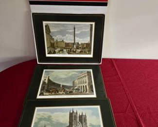 Pimpernel Cork-Backed Placemats of European Sites