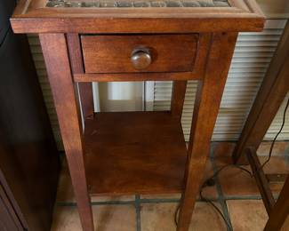 Vintage Knotty Pine Tiered Stand