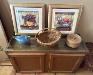 Display cabinet with assortment of items