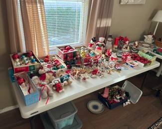 Assortment of vintage Christmas ornaments