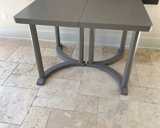 Two custom Demilune tables