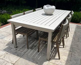 Summer Classics outdoor dining table with chairs (very nice)
Up for Pre Sale