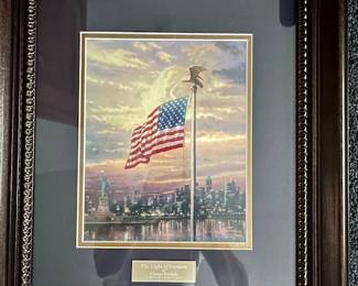 Thomas Kinkade "The Light of Freedom" Library addition, $60