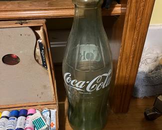 Large glass Coca Cola bottle