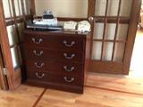 Double drawer file cabinet and miscellaneous electronics