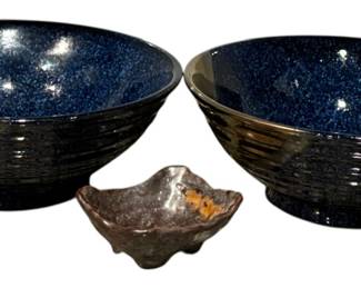 Glazed Pottery Serving Bowls