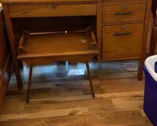 Desk and side table