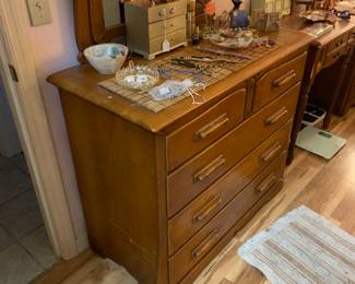 Mid century maple wood dresser