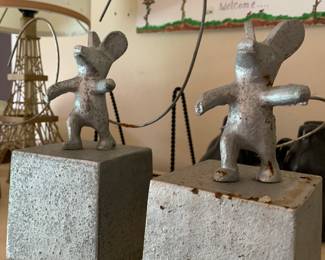 Heavy mice bookends from crate and barrel (look them up!)