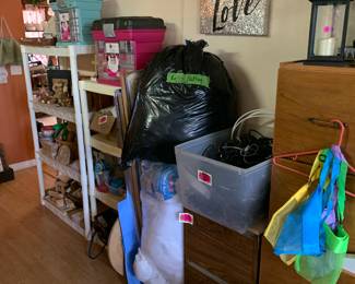 Filing cabinets, cotton batting, jewelry making kits and all kinds of other craft items