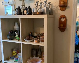 Cart and barrel mouse bookends, 1920s glass, and huge variety of mixed items