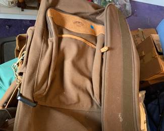 Vintage canvas and leather bags (hunting/fishing gear)