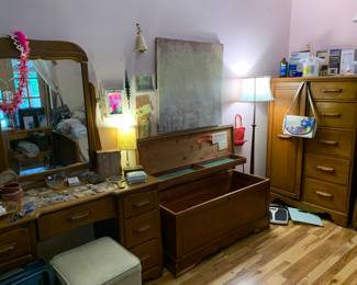 Vanity, hope chest, art, decor and more