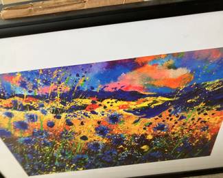 Print: "Blue Cornflowers 756" by Pol Ledent