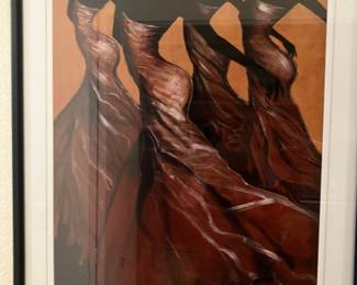 Framed print of "Flow" by Monica Stewart, a prominent piece of African American art