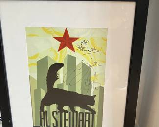 Al Stewart framed poster for Year of the Cat. 26”x20”