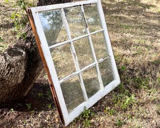 Antique Wooden Glass 9 panel window frame
