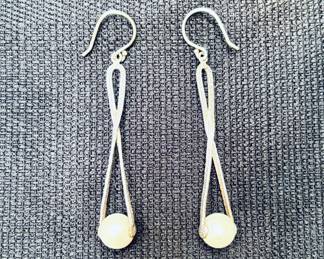Sterling Silver, with pearls, made in Israel