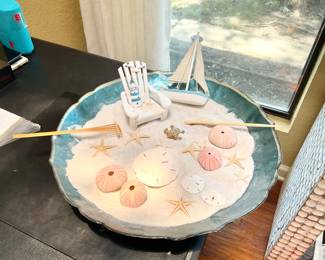 Beach themed sand bowl