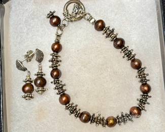 Silpada, Sterling & Mocha pearls