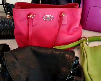 Coach and leather bags