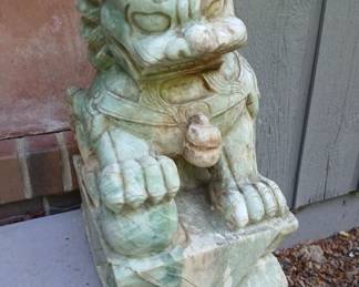 Pair of marble food dogs