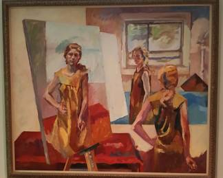 Audrey Urshenko large oil on canvas
78" w x 64" h