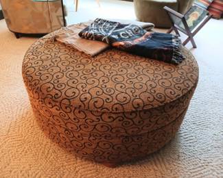 Very large and round ottoman