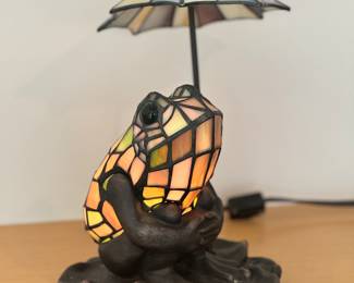 Frog Table Lamp Tiffany Style