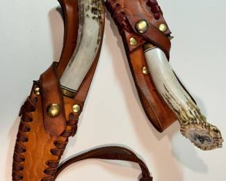 CARBON Steel Blade Stag/Antler Handle