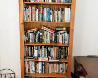 Bookcase/Books for sale.