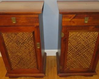 Pair Solid Wood Nightstands/Accent Cabinets Exclusively for Pier 1 Imports Indonesia