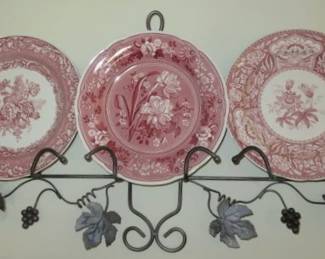 Spode Red/White Archive Collection Georgian/Victorian Series China Plates
