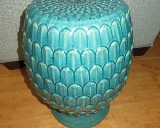Teal Ceramic Garden Stool