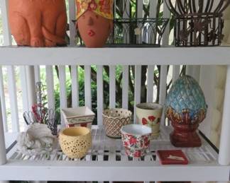 Terra Cotta Garden Cat, Garden Art/Planters,