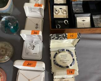 Sterling silver jewelry- some with 1/18 CTTW genuine diamonds