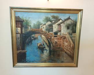 A canal somewhere.  Doesn't look like Venice to me.